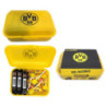 Borussia Dortmund Brotdose gefüllt mit Süßigkeiten + 3er Logo-Sticker BVB 09