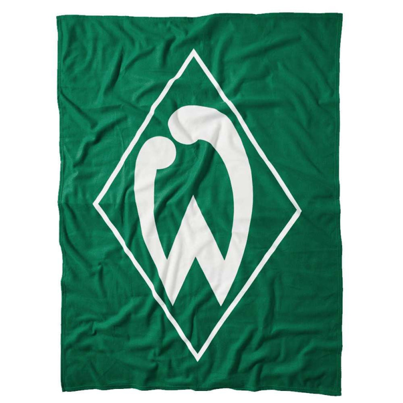 SV Werder Bremen Fleecedecke - Raute - grün | Decke | 150 x 200 cm | Kuscheldecke | SVW