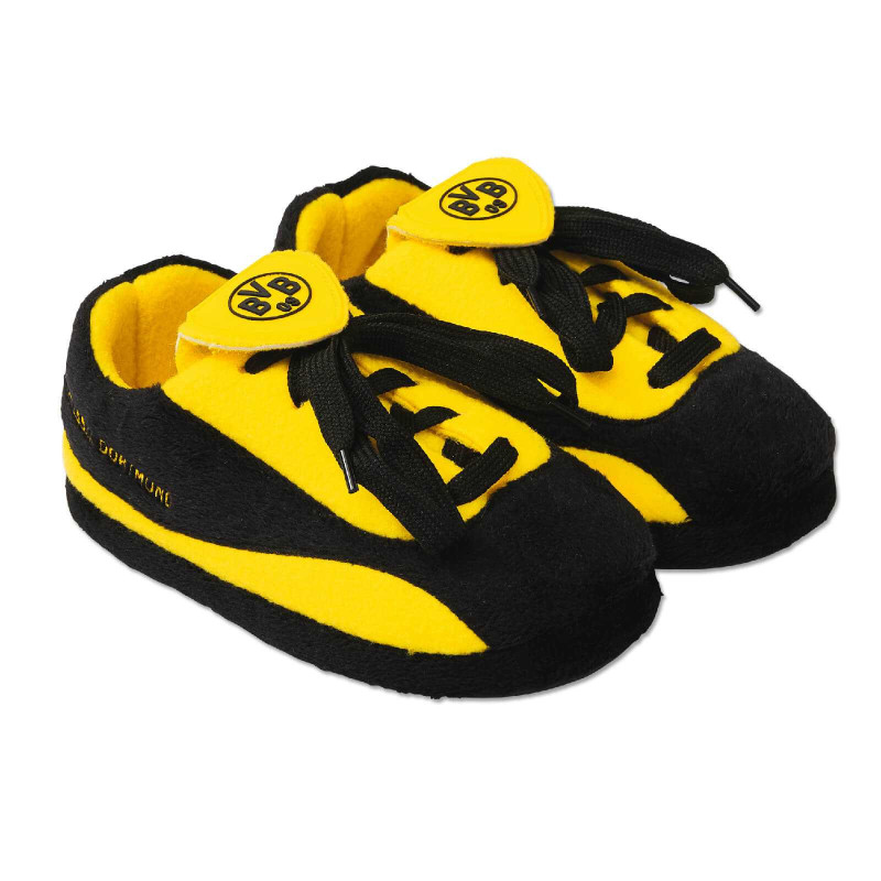 Borussia Dortmund Kinder Hausschuhe schwarz-gelb Pantoffel Kids BVB 09 Gr. 31/32