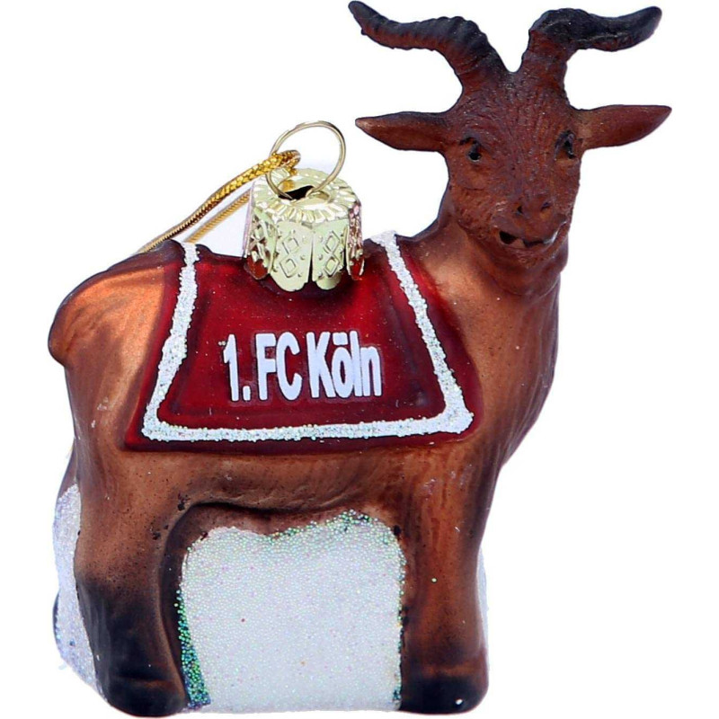 1. FC Köln Christbaumschmuck - Hennes - Weihnachtskugel Christbaumkugel