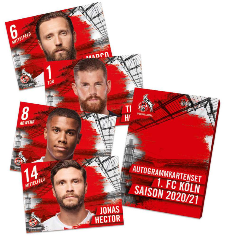 1. FC Köln Autogrammkarten Team 2020/21 | Sammelkarten | unsigniert