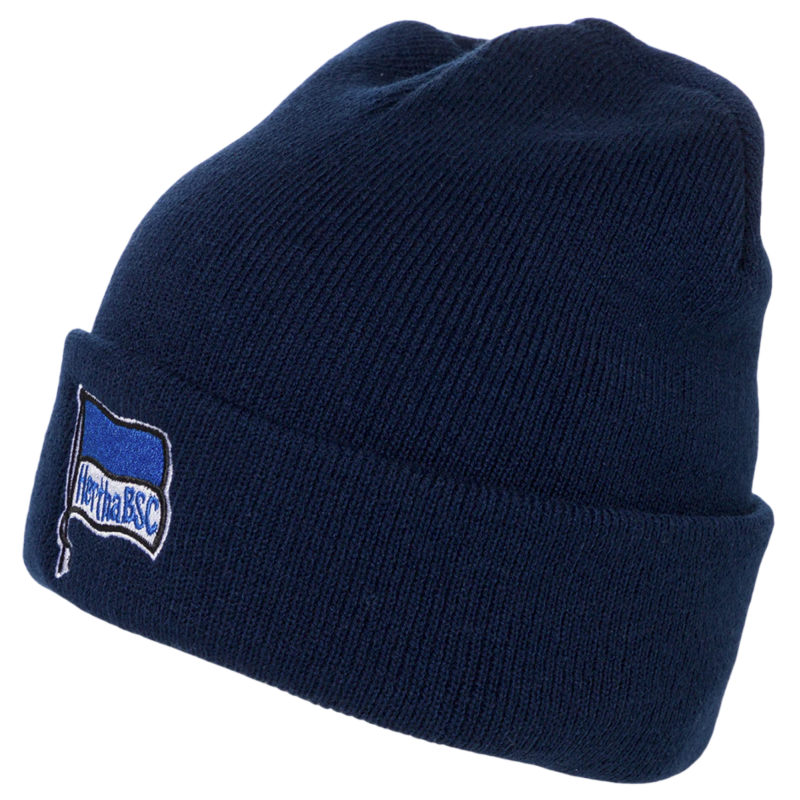 Hertha BSC Berlin Kinder Mütze - Fahne navy - Beanie | Wintermütze | Strickmütze | HBSCB