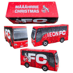 1. FC Köln 3D Adventskalender - Mannschaftsbus - gefüllt mit Schokolade