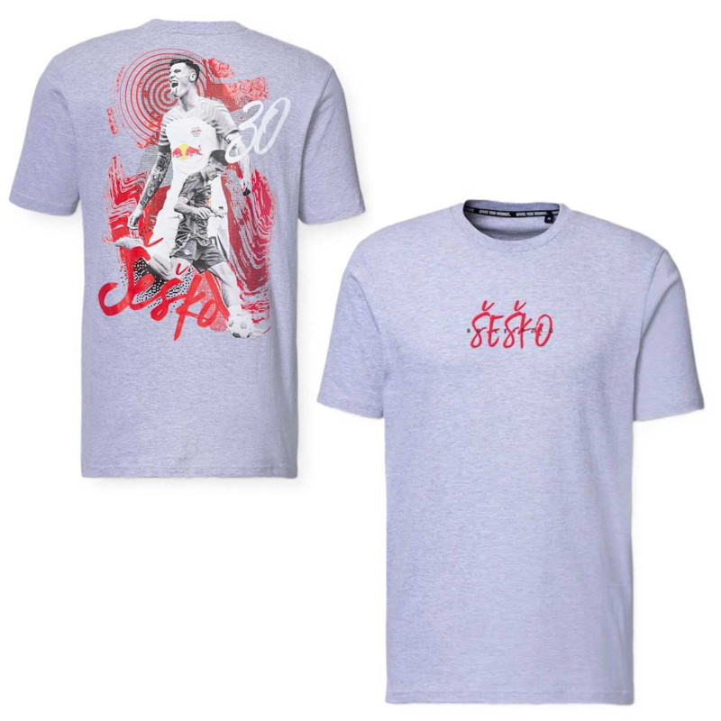 RB Leipzig Kinder T-Shirt - Šeško - grau Shirt RBL - Größe 116 bis 164