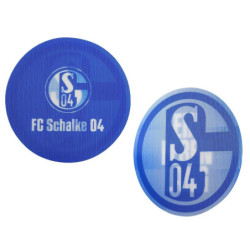 FC Schalke 04 Aufkleber Lentikular blau 8 cm - Classic - S04 Autoaufkleber mit Wechselbild
