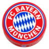 FC Bayern München Bonbons in dekorativer Metalldose, Kirsch- und Eisbonbongeschmack 200g Hartkaramelle FCB