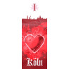 1. FC Köln Nummernschildhalter, Kennzeichenverstärker Domstadt 2er Set - plus Lesezeichen I love Köln