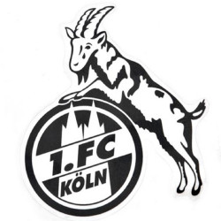 1. FC Köln Aufkleber - Logo schwarz - 8 cm Autoaufkleber Sticker