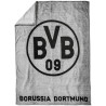 Borussia Dortmund Fleecedecke - Logo grau - Kuscheldecke Decke BVB 09
