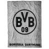 Borussia Dortmund Fleecedecke - Logo grau - Kuscheldecke Decke BVB 09