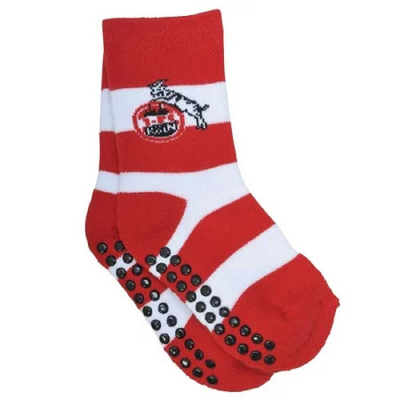 1. FC Köln ABS Babysocken rot-weiß Kinder Socken Antirutsch Stoppersocken - Gr. 21-24 und 25-28