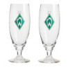 SV Werder Bremen Pilstulpe - Raute - 2er Set | Pilsglas | Bierglas | Glas | SVW