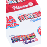 FC Bayern München Aufkleberkarte - Bunte Schriftzüge & Logo - 5er Set Aufkleber Sticker FCB