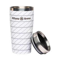 FC Bayern München Thermobecher - Allianz Arena - weiß Kaffee Becher Isolierbecher Mug Coffee to go FCB