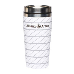 FC Bayern München Thermobecher - Allianz Arena - weiß Kaffee Becher Isolierbecher Mug Coffee to go FCB