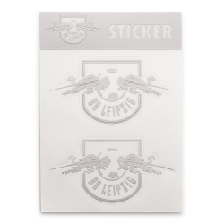 RB Leipzig Sticker - Logo silber - 2er Set  Aufkleberkarte Aufkleber RBL