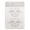 RB Leipzig Sticker - Logo silber - 2er Set  Aufkleberkarte Aufkleber RBL