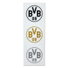 Borussia Dortmund Autoaufkleber 3er-Set - Logo schwarz-gold-silber - Aufkleber, Sticker BVB 09