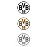 Borussia Dortmund Autoaufkleber 3er-Set - Logo schwarz-gold-silber - Aufkleber, Sticker BVB 09