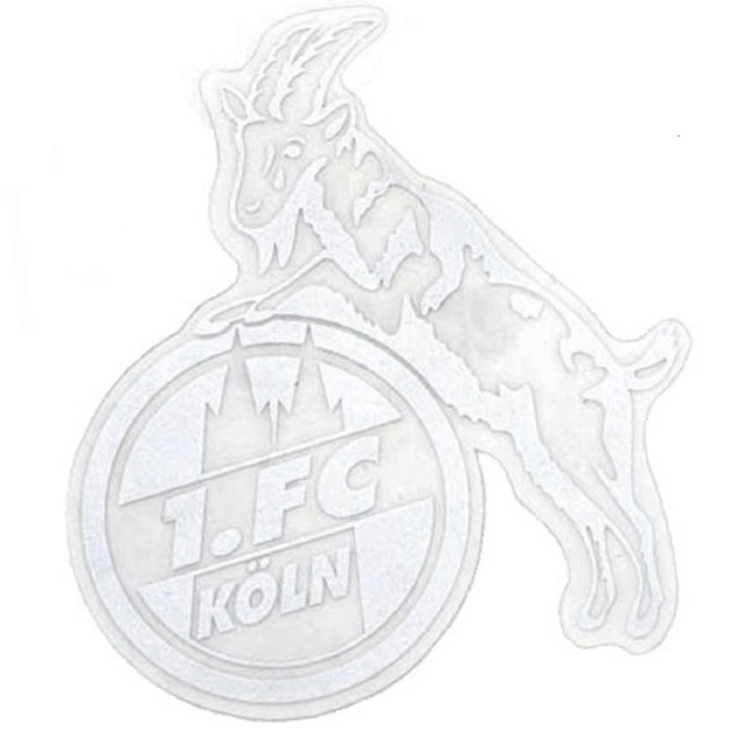 1. FC Köln Aufkleber - Logo silber - 3 cm Autoaufkleber Sticker