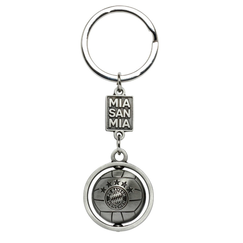 FC Bayern München Schlüsselanhänger - 3D Ball - Anhänger Metall Keychain FCB