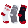RB Leipzig Socken - Logo - 3er Set schwarz-grau-weiß RBL - Gr. 35-38 bis 43-46
