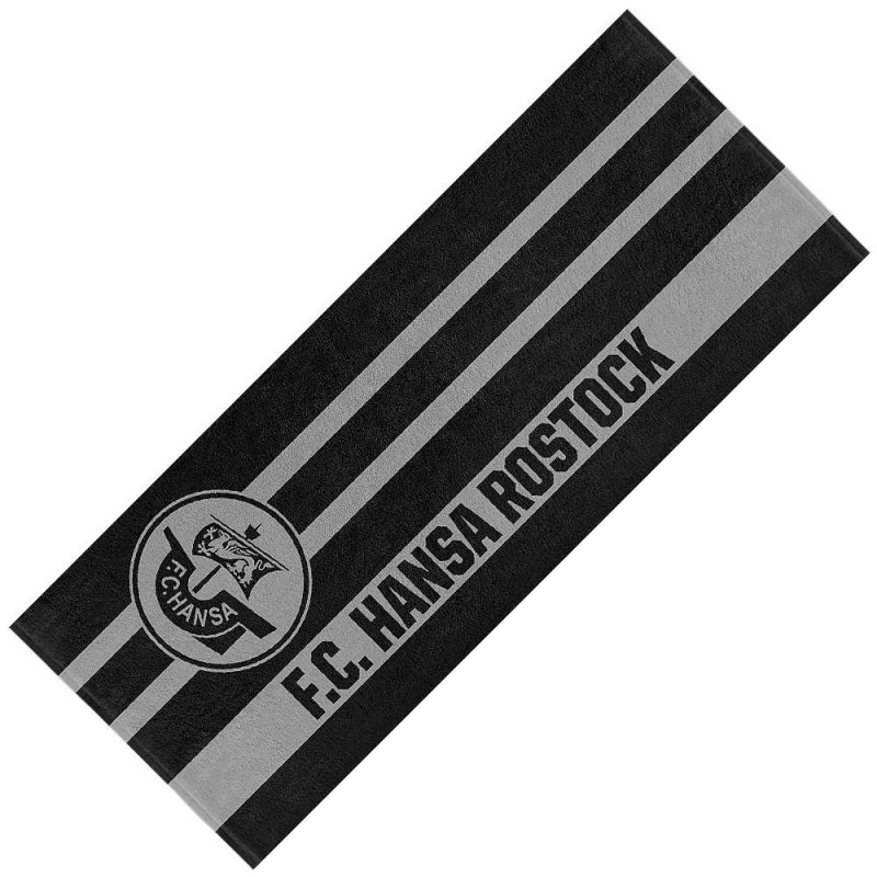 F.C. Hansa Rostock Badetuch - Black -  70 x 180 cm Strandtuch Duschtuch