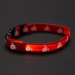 1. FC Köln LED Hundehalsband - Größe L - Halsband für Hunde 50-60 cm