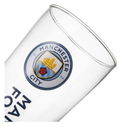 Manchester City F.C. Pilsglas - Logo farbig - Bierglas Glas