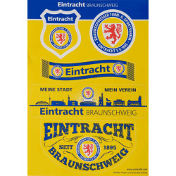 Eintracht Braunschweig Aufkleberbogen - 5 Motive - Aufkleber Sticker BTSV