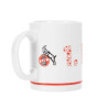 1. FC Köln Tasse - Schriftzug Piktogramme - Kaffeetasse | weiß