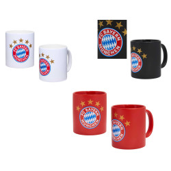 FC Bayern München Tasse - 5 Sterne Logo - schwarz, weiß oder rot FCB Kaffeetasse