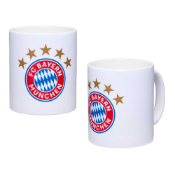 FC Bayern München Tasse - 5 Sterne Logo - schwarz, weiß oder rot FCB Kaffeetasse
