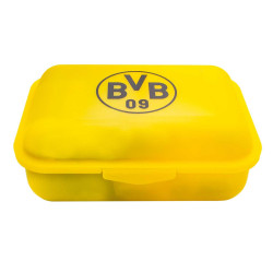 Borussia Dortmund Brotdose gefüllt mit Süßigkeiten + 3er Logo-Sticker BVB 09