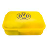 Borussia Dortmund Brotdose gefüllt mit Süßigkeiten + 3er Logo-Sticker BVB 09