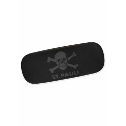 FC St. Pauli Brillenetui - Totenkopf -  schwarz Hartschale Etui mit Putztuch