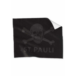FC St. Pauli Brillenetui - Totenkopf -  schwarz Hartschale Etui mit Putztuch